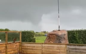 Video of the tornado-like squall in Taranaki were posted to social media on 11 June 2025.