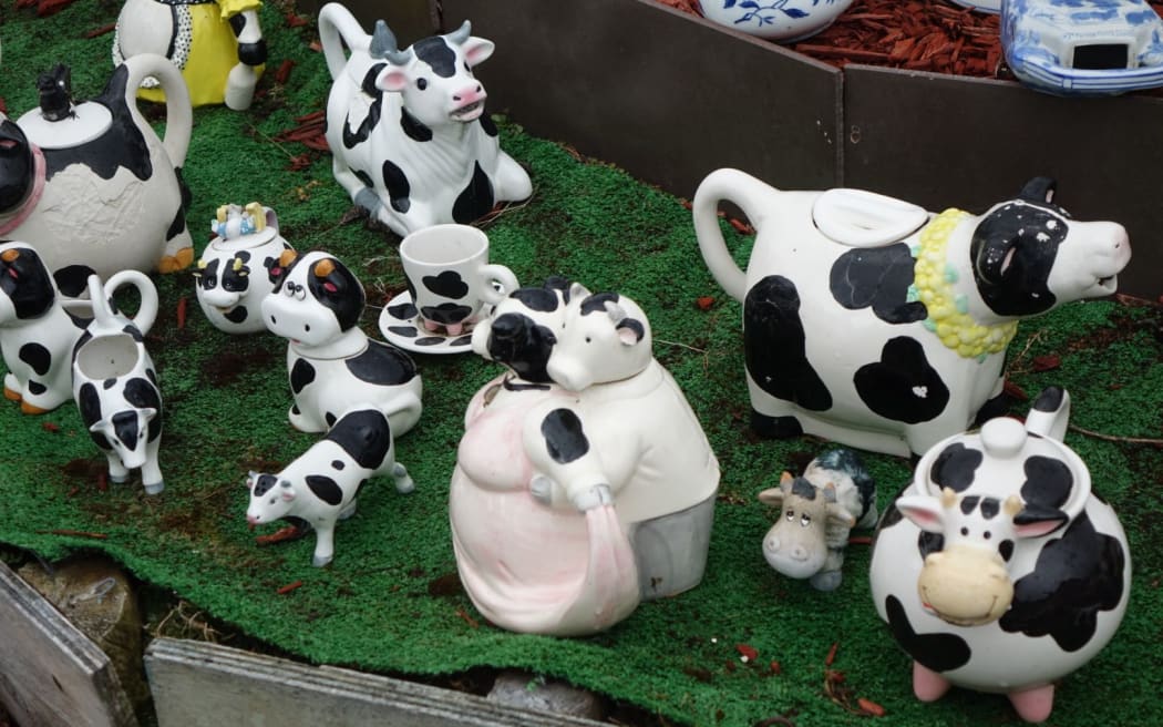 Graham Renwick's teapot collection.