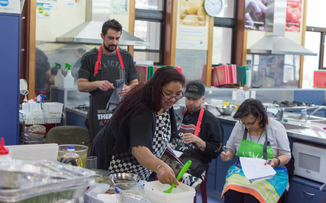 Manjula Patel teaches Indian cooking classes at the Wellington High School Community Education Centre.