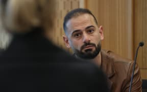Al Noor mosque survivor Khaled Alnobani during the Mosque Inquest held at the Christchurch Justice Precinct.