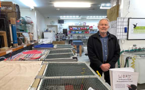 Craig Shepherd of Wellington Bird Rehabilitation Trust in the garage he has converted into a hospital for rescued birds.