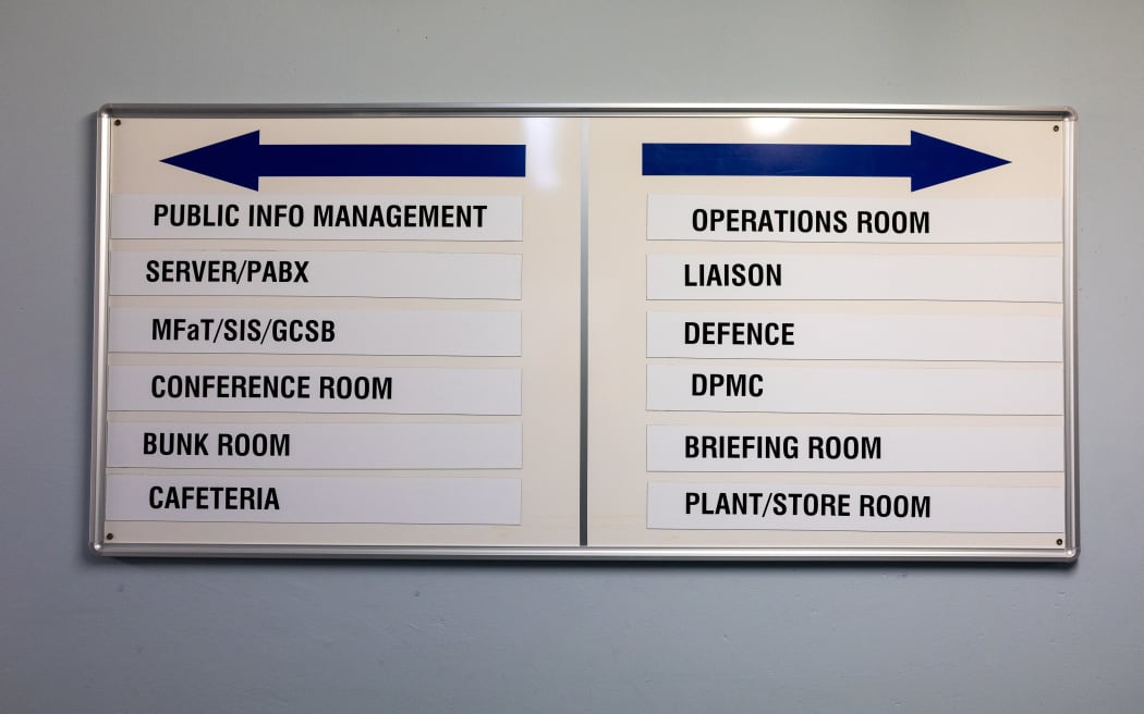 In the Beehive Bunker, properly known as the National Crisis Management Centre, from where national emergency responses are co-ordinated.