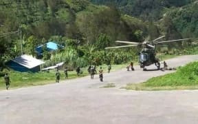 Indonesian military forces conduct operations in Intan Jaya, Papua province.