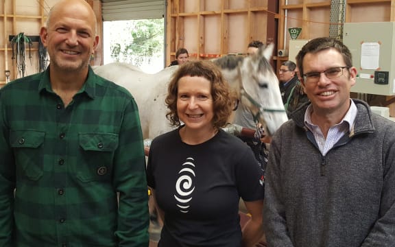 Simon, Alison and Chris. And a horse.