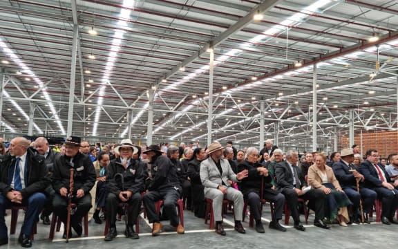 People gathered to open the Ruakura Superhub in Hamilton.