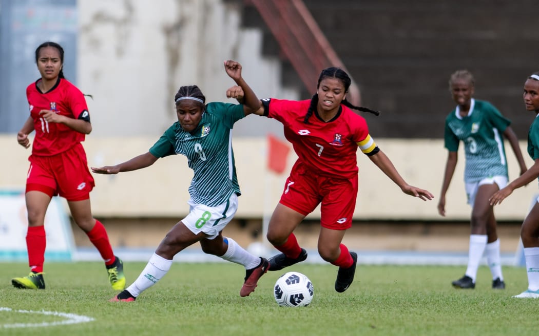 Tonga and Solomon Islands got the OFC U-16 Women's Championship 2023 off and running in Papeete, Tahiti. 14 September 2023
