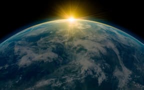 Sunrise over planet earth