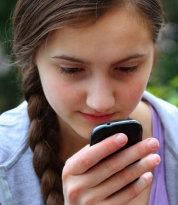 Girl with a cellpone