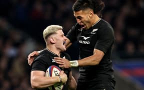 2022 Autumn Nations Series, Twickenham, London 19/11/2022 
England vs New Zealand   
New Zealand's Dalton Papali'i and New Zealand's Rieko Ioane 
Mandatory Credit ©INPHO/Billy Stickland