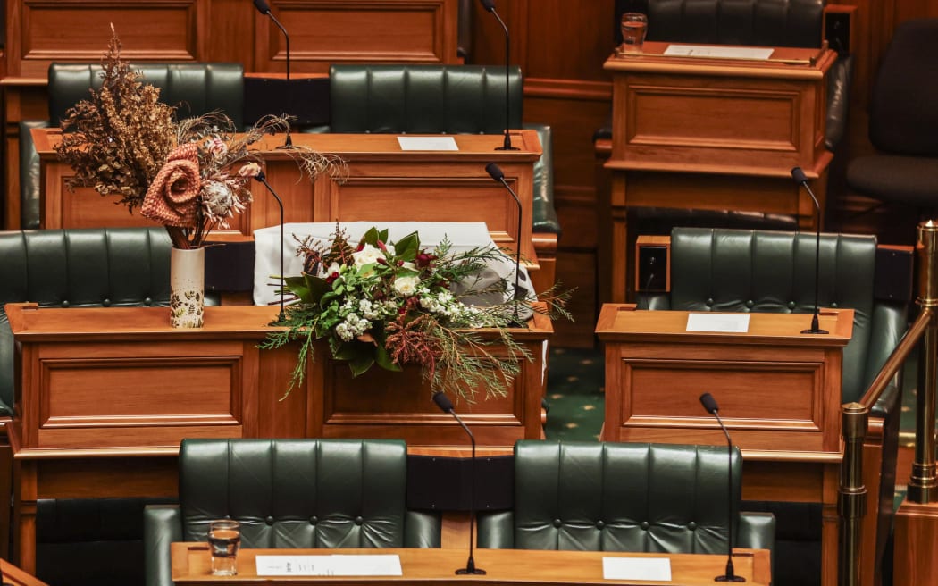 A tribute in Parliament House after the death of Tāmaki Makaurau MP Takutai Tarsh Kemp of Te Pāti Māori.