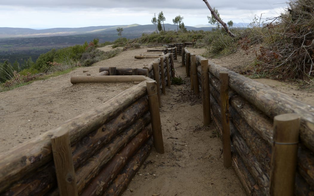 Trenches reconstructed at Canakkale on the site of the Battle of Chunuk Bair.