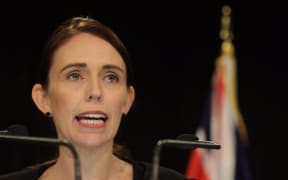 Prime Minister Jacinda Ardern gives a statement on Saturday 16 March