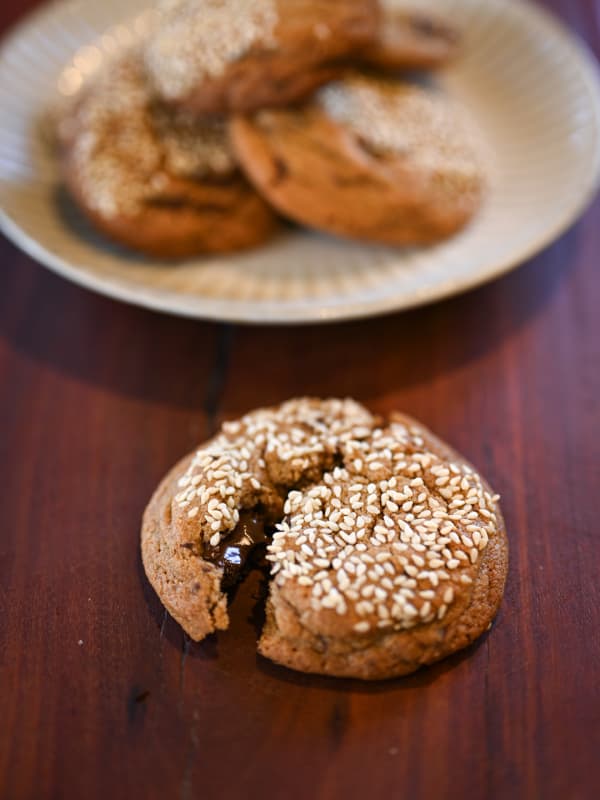 Del Holland's tahini chocolate cookies.