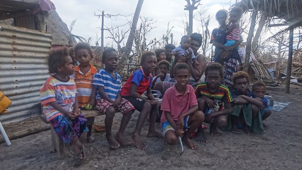 Children on Mataso Island were saved by sheltering in rocks in the hillsides.