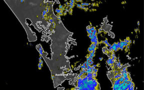 MetService's rain radar at at 7.20pm on the evening of 29 January, 2023.
