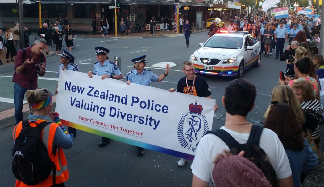 Police at Wellington's Pride Parade