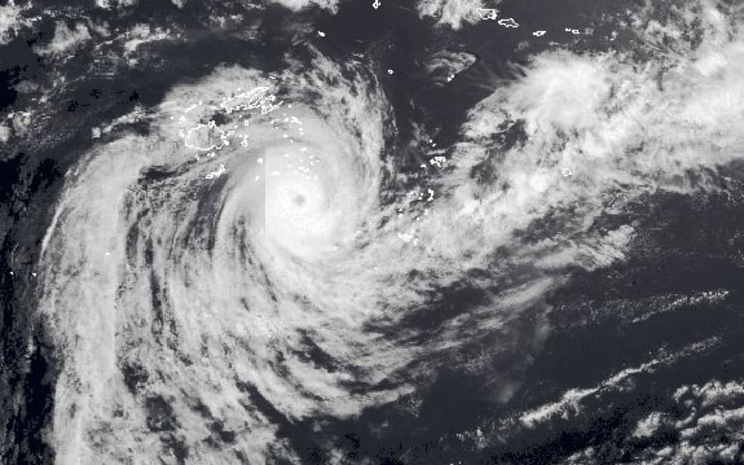Satellite image of Cyclone Ula. 3RD JAN.
