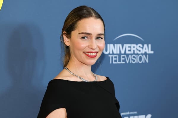 Emilia Clarke attends Peacock's "Ponies" New York premiere at The Whitby Hotel on January 14, 2026 in New York City.