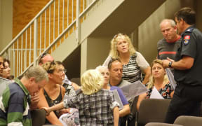 Residents are briefed on what to expect when they return home.