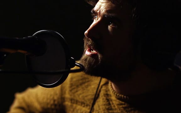 Luke Thompson playing at RNZ