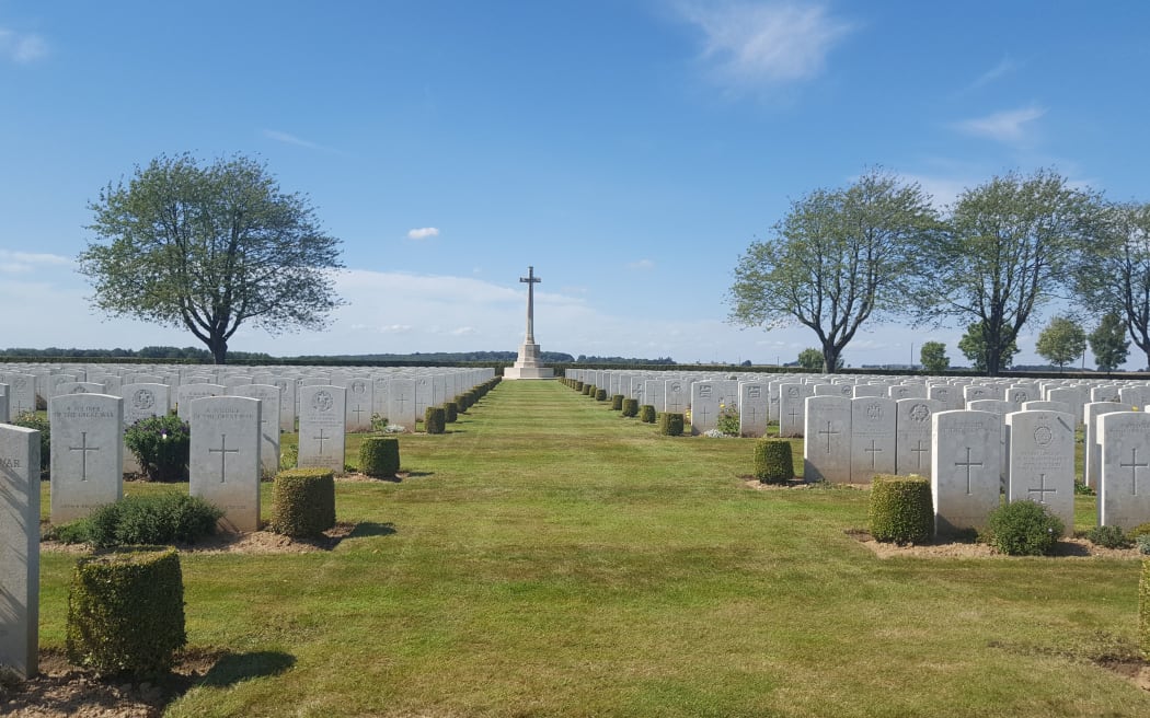 War graves at the Somme Memorial.