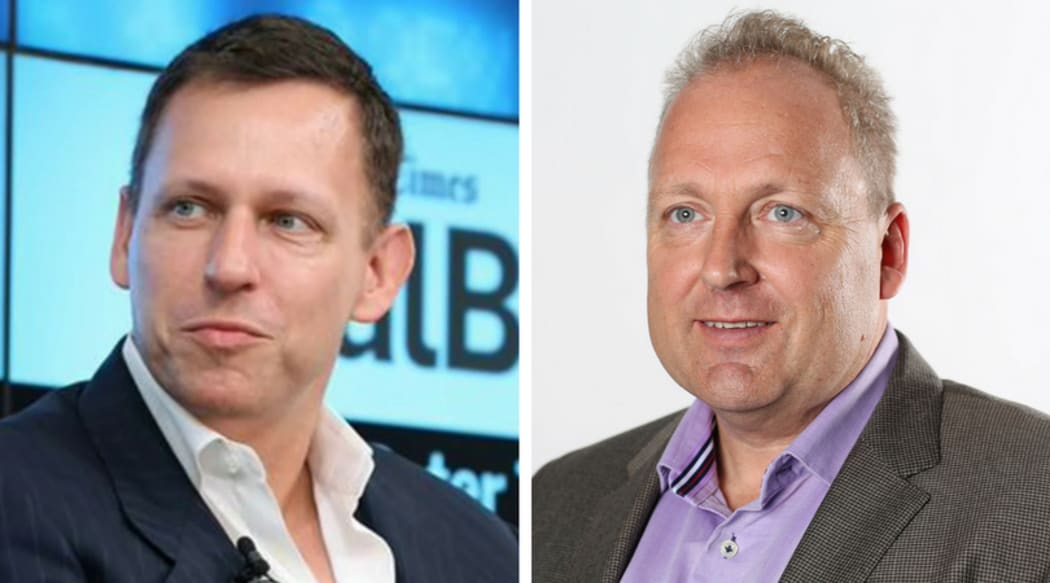 American billionaire Peter Thiel and Xero founder Rob Drury.