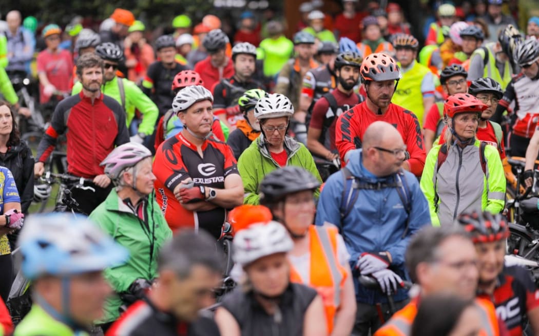 Hundreds of cyclists have left Parliament as part of a tribute ride for Brent Norris, who was killed whilst cycling on State Highway Two near Wellington.