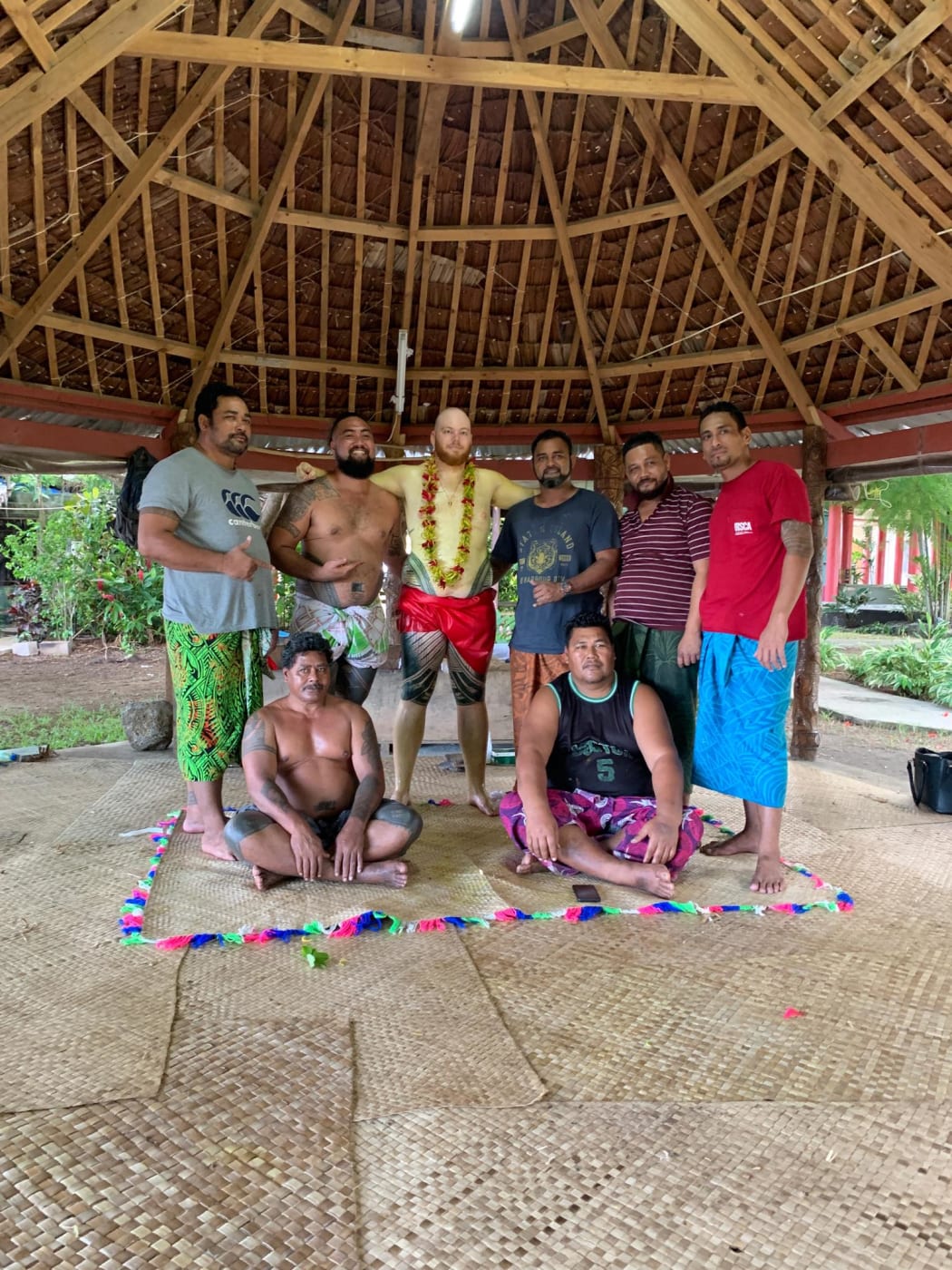 So'omalo Iteni Schwalger in Samoa after getting his pe'a done.