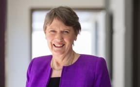 Solo shot image of Helen Clark smiling at the camera.