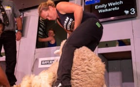 Emily Welch won the first Golden Shears event for women.