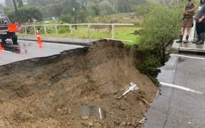 The bridge at Tokomaru Bay has been washed out.