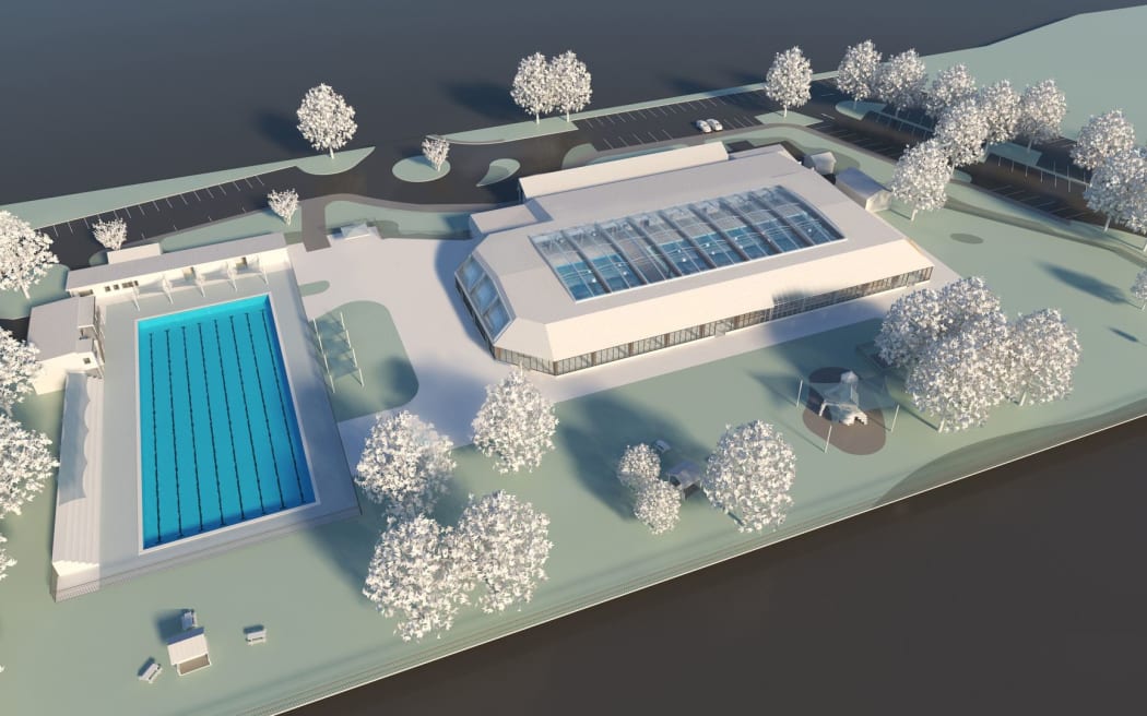 An artist's impression of stage two of the Rotorua Aquatic Centre upgrade.