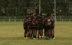 PNG Pukpuks team training on the Gold Coast.