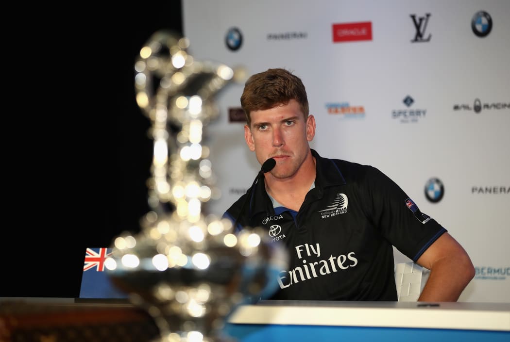 Team New Zealand helmsman Peter Burling .