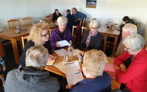 Tekapo residents meeting to demand a speed limit on the state highway through the town.