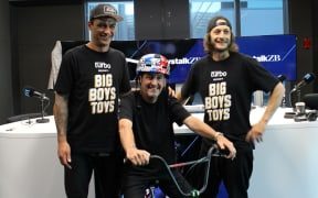 Cycle-hostile Mike Hosking on a bike.
