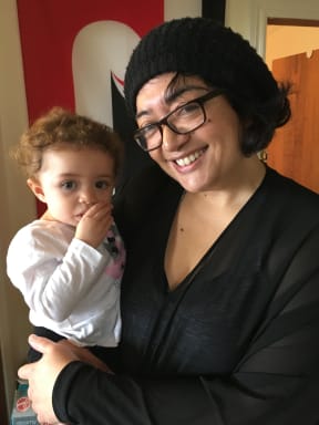 Puawai Cairns and her pēpi Awhiorangi