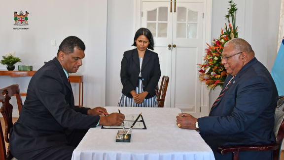 Hon. Aseri Radrodro was ceremoniously sworn in as Minister for Education by His Excellency, President Ratu Wiliame Maivalili Katonivere at the State House on Thursday April 24 2024.