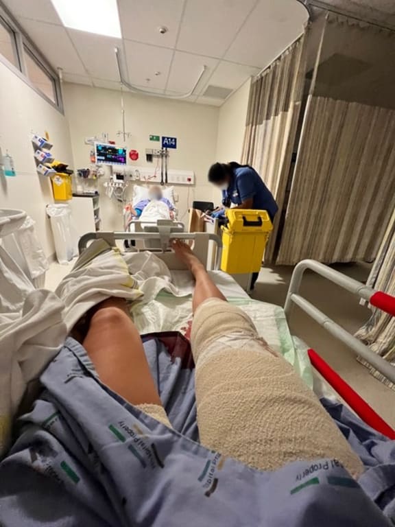 One of the victim's injuries.