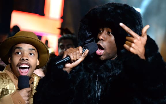 Odd Future's Tyler the Creator, right,  and Earl Sweatshirt.