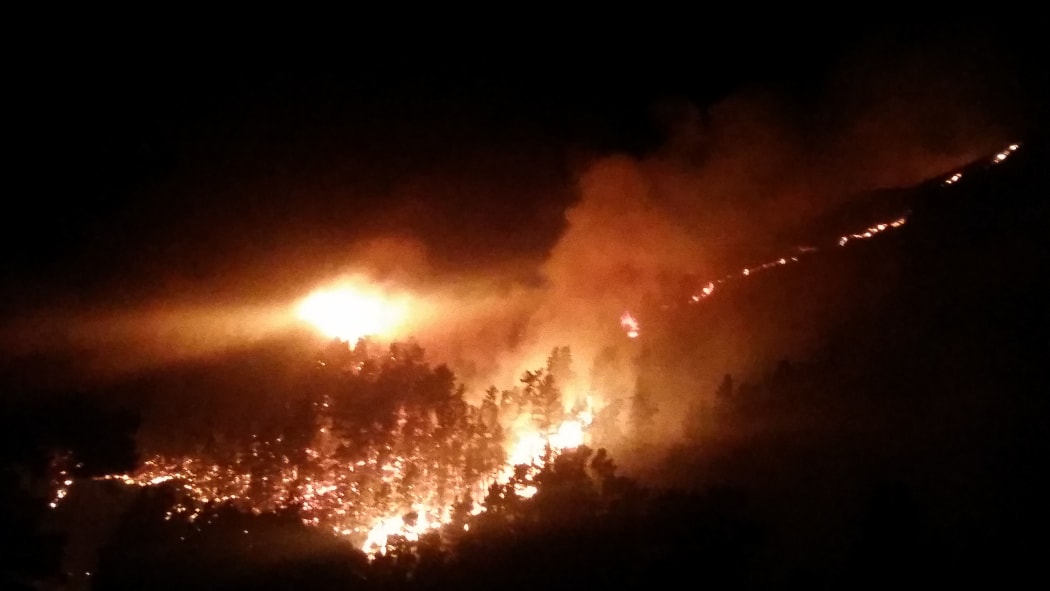 The fire has forced evacuations in the area around Medway Road and State Highway 7A.