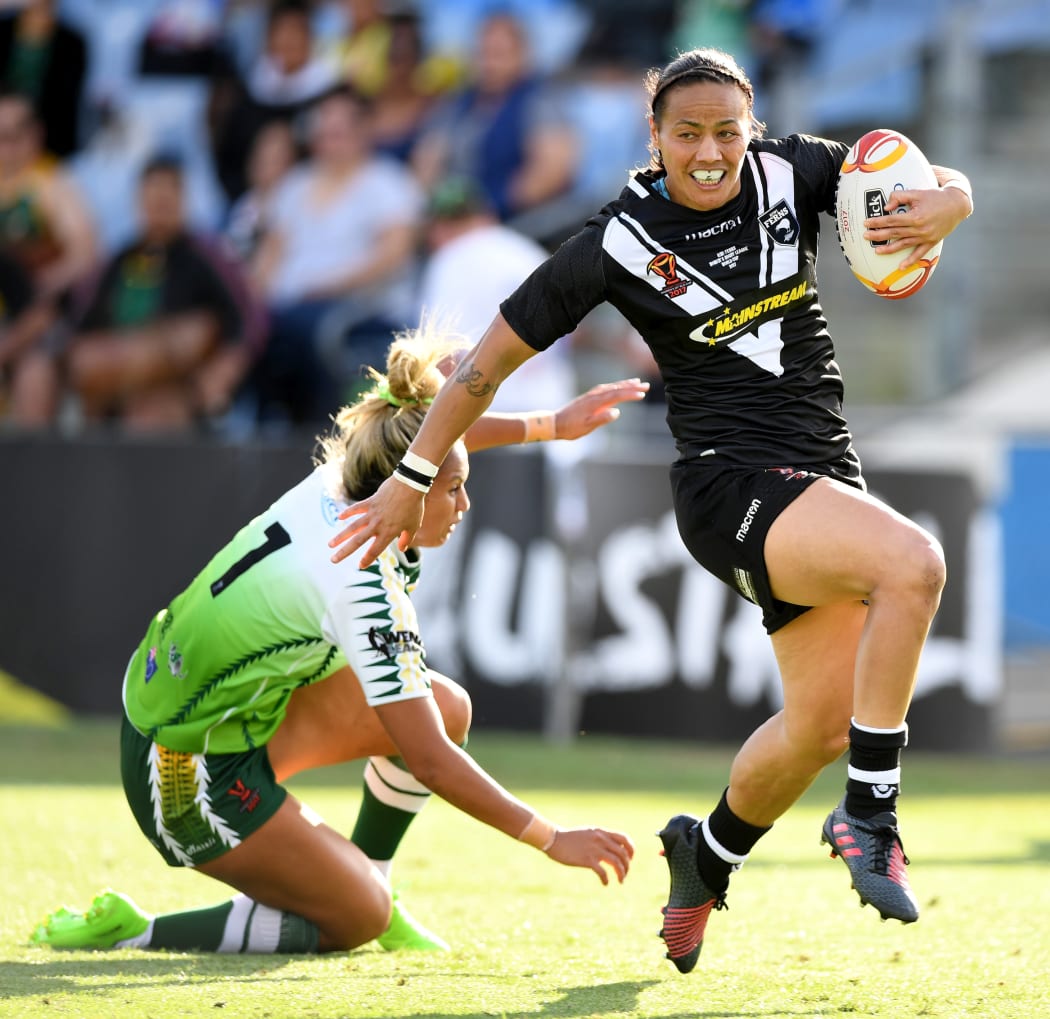 Honey Hireme bagged six tries against the Cook Islands.