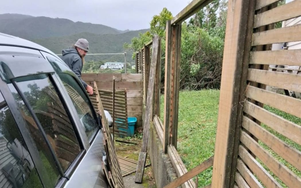 Sarah Lyne says she returned home to find rooms in her Kingston flat open to the elements after Sunday night's wild weather.