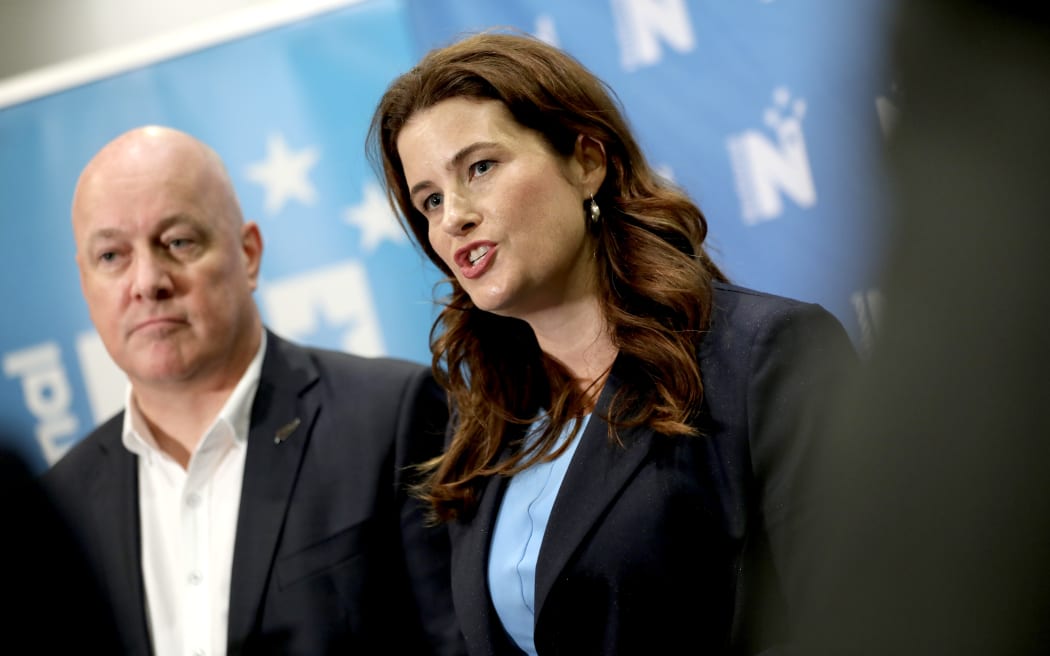 Nicola Willis at the National Party caucus retreat
