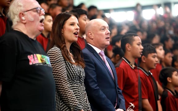 Erica Stanford, Chris Luxon  at Manurewa Intermediate