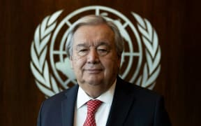 UN Secretary-General Antonio Guterres poses during an interview with AFP at the United Nations headquarters on September 16, 2024 in New York City.