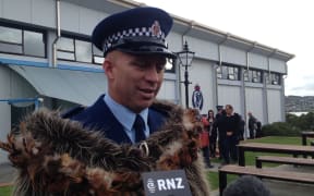 Former All Black Glen Osborne at the graduation ceremony where he was sworn in as a police officer.