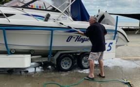 Hawke’s Bay boatie John Hogan knows how important it is to wash his boat after every outing.