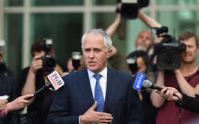 Malcolm Turnbull at today's media conference.