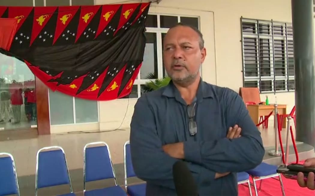 Sam Basil speaking from the Opposition camp in Vanimo